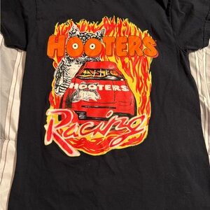 Hooters Black Tee with White Logo